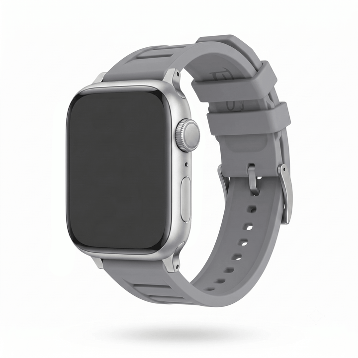 Shark Gill Rubber Band – For Apple Watch - Gray - BluShark Straps