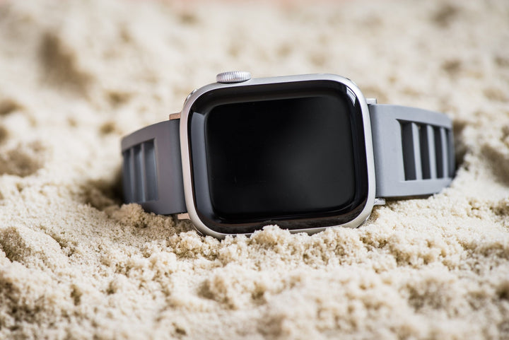 Shark Gill Rubber Band – For Apple Watch - Gray - BluShark Straps