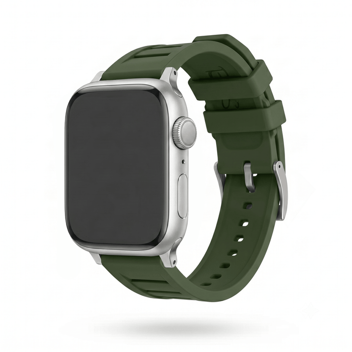 Shark Gill Rubber Band – For Apple Watch - Green - BluShark Straps