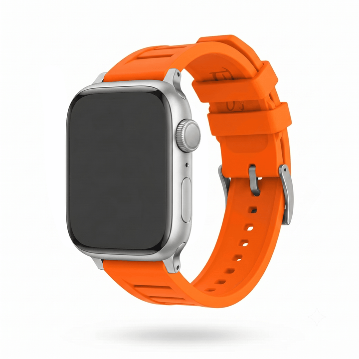 Shark Gill Rubber Band – For Apple Watch - Orange - BluShark Straps