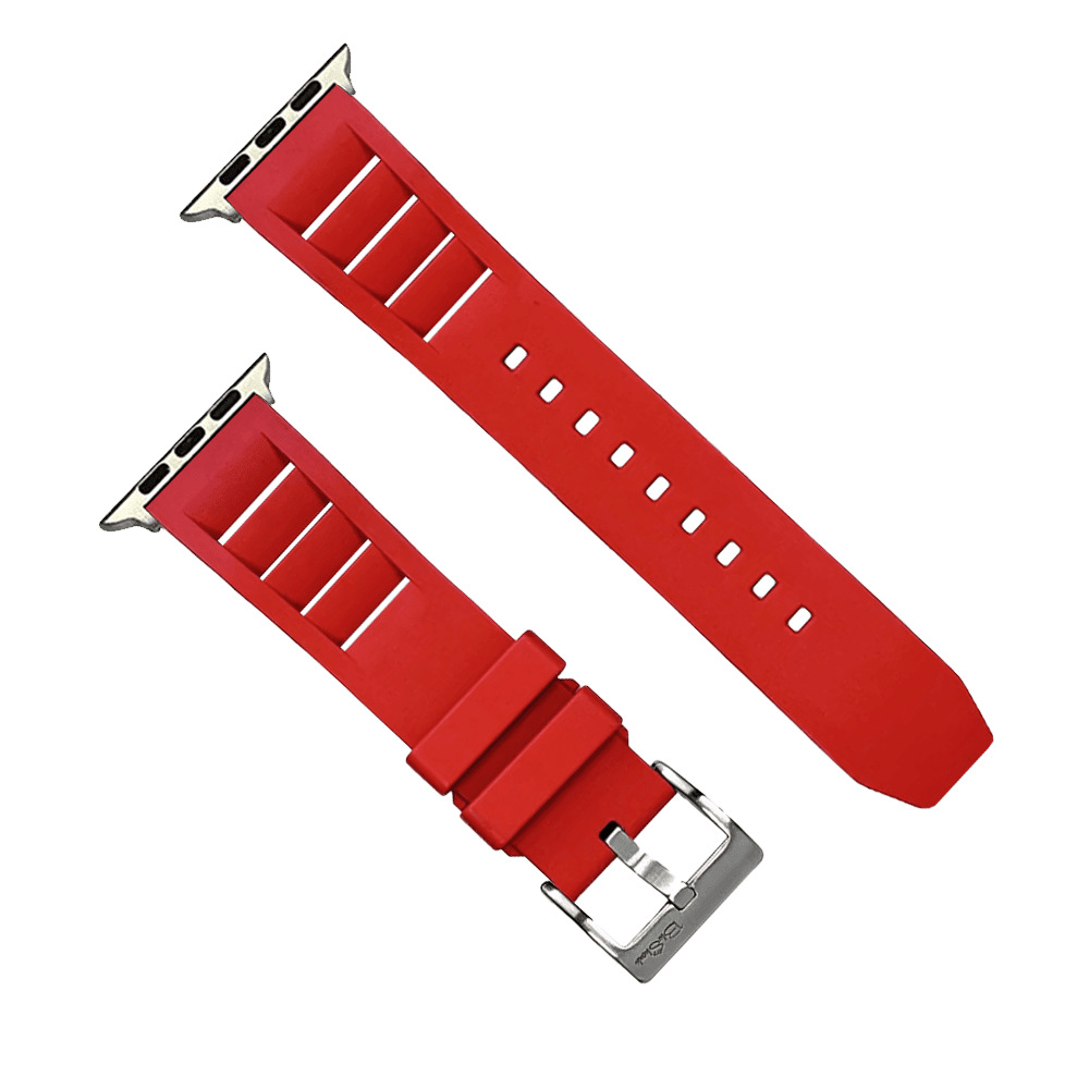 Shark Gill Rubber Band – For Apple Watch - Red - BluShark Straps