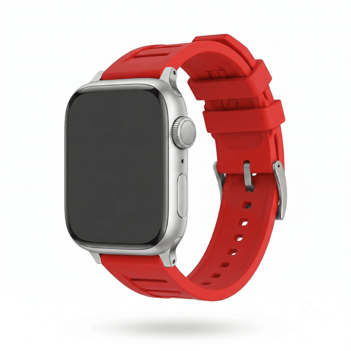 Shark Gill Rubber Band – For Apple Watch - Red - BluShark Straps
