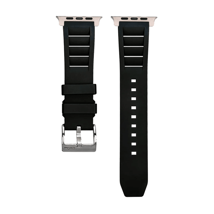 Shark Gill Rubber Band - For Apple Watch ULTRA - Black - BluShark Straps