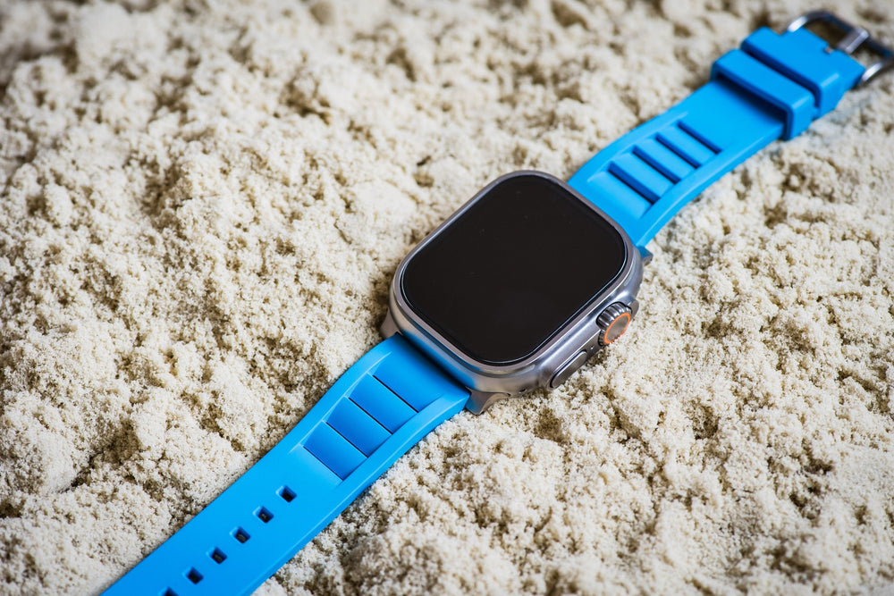 Shark Gill Rubber Band - For Apple Watch ULTRA - BluShark Blue - BluShark Straps