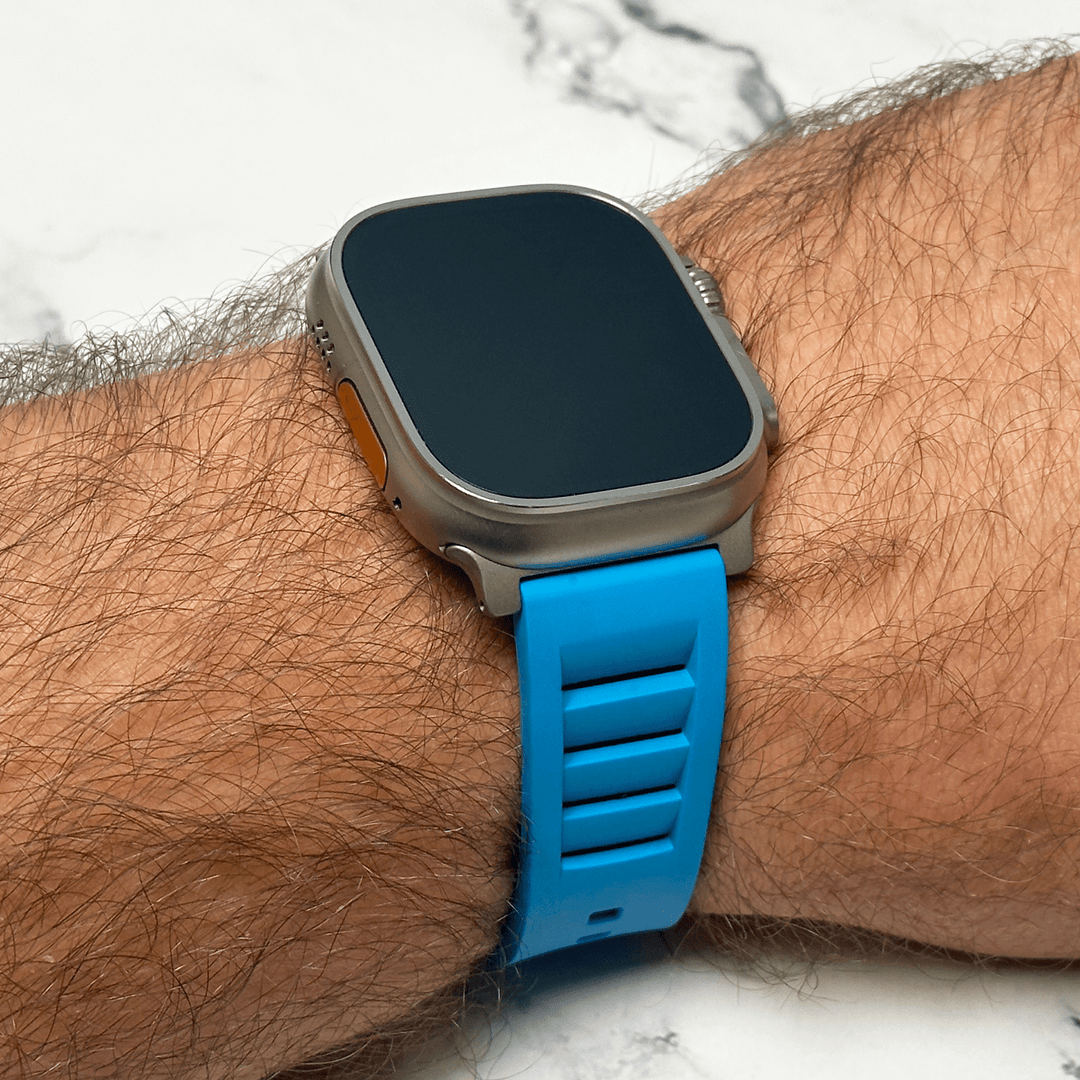 Shark Gill Rubber Band - For Apple Watch ULTRA - BluShark Blue - BluShark Straps