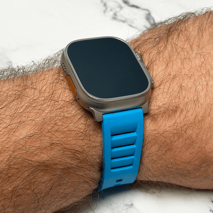 Shark Gill Rubber Band - For Apple Watch ULTRA - BluShark Blue - BluShark Straps