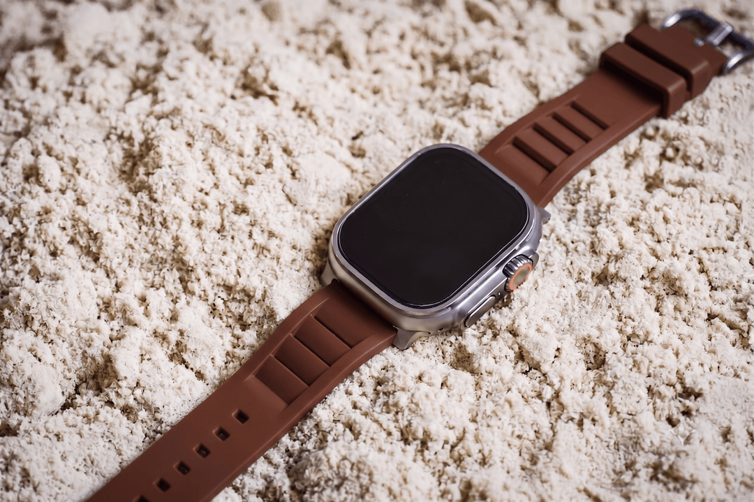 Shark Gill Rubber Band - For Apple Watch ULTRA - Brown - BluShark Straps