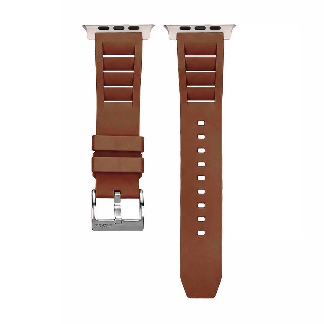 Shark Gill Rubber Band - For Apple Watch ULTRA - Brown - BluShark Straps