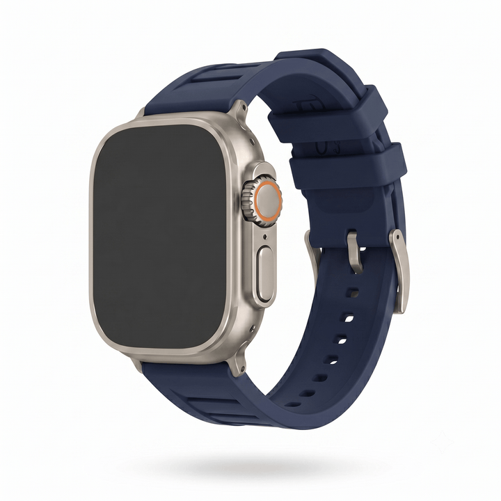 Shark Gill Rubber Band - For Apple Watch ULTRA - Dark Blue - BluShark Straps
