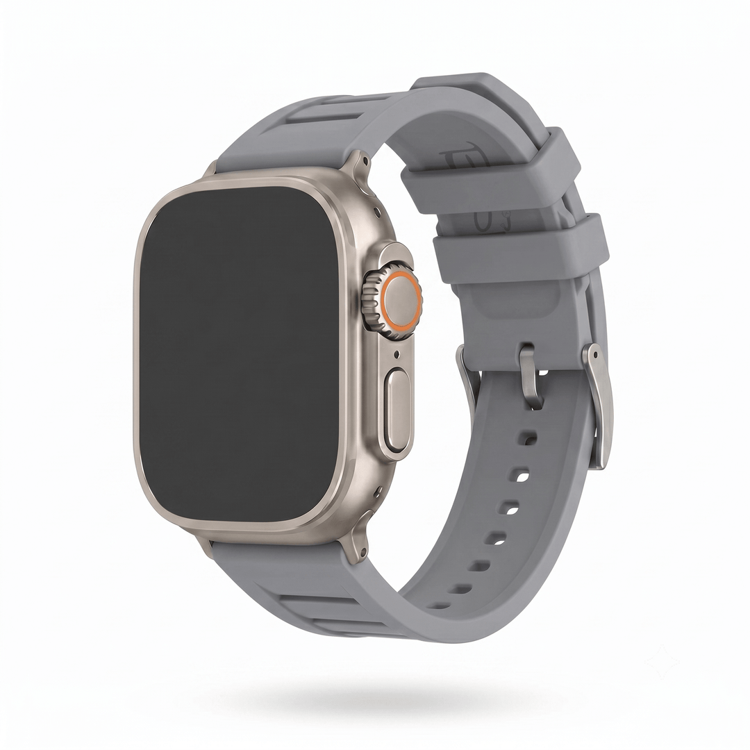 Shark Gill Rubber Band - For Apple Watch ULTRA - Gray - BluShark Straps