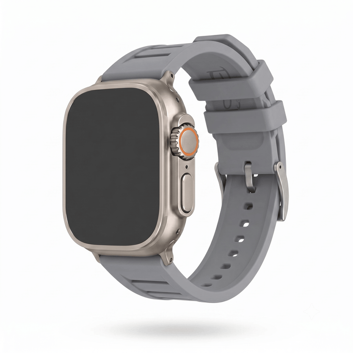 Shark Gill Rubber Band - For Apple Watch ULTRA - Gray - BluShark Straps