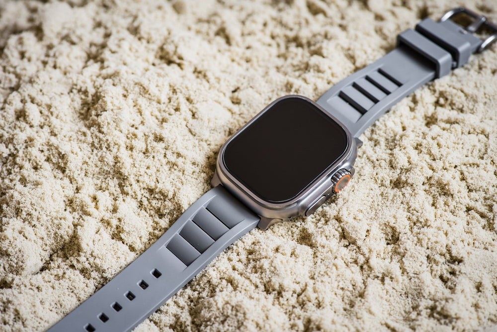 Shark Gill Rubber Band - For Apple Watch ULTRA - Gray - BluShark Straps