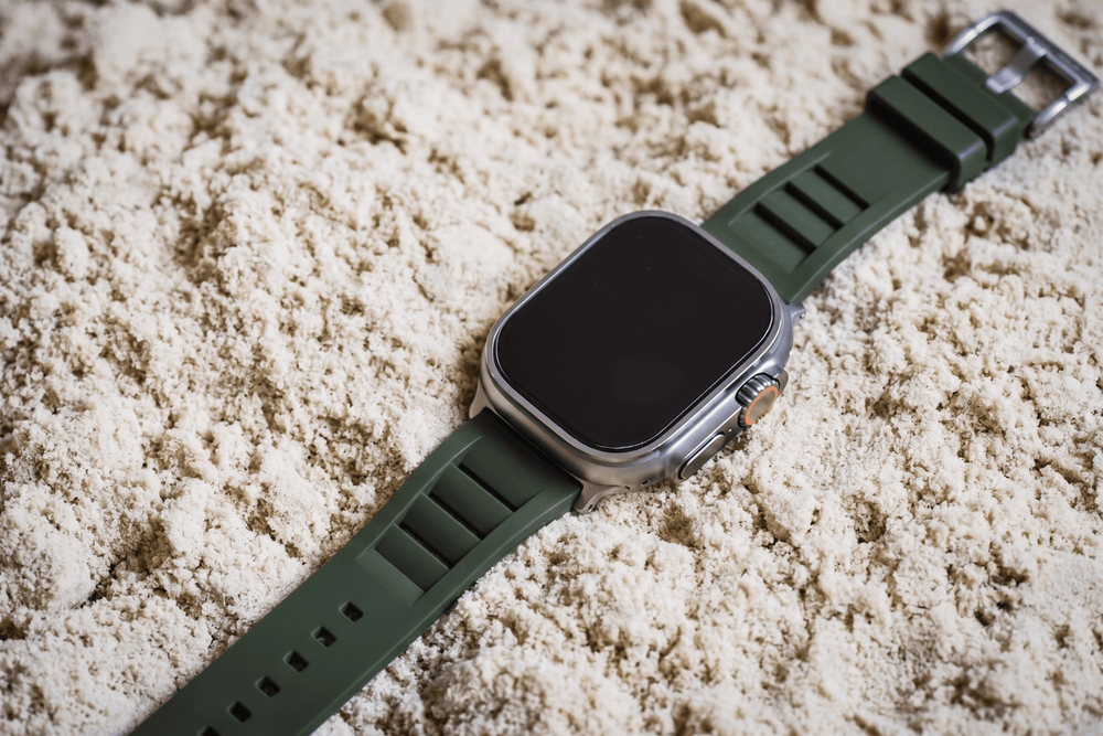 Shark Gill Rubber Band - For Apple Watch ULTRA - Green - BluShark Straps
