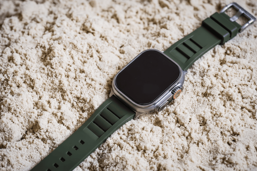 Shark Gill Rubber Band - For Apple Watch ULTRA - Green - BluShark Straps