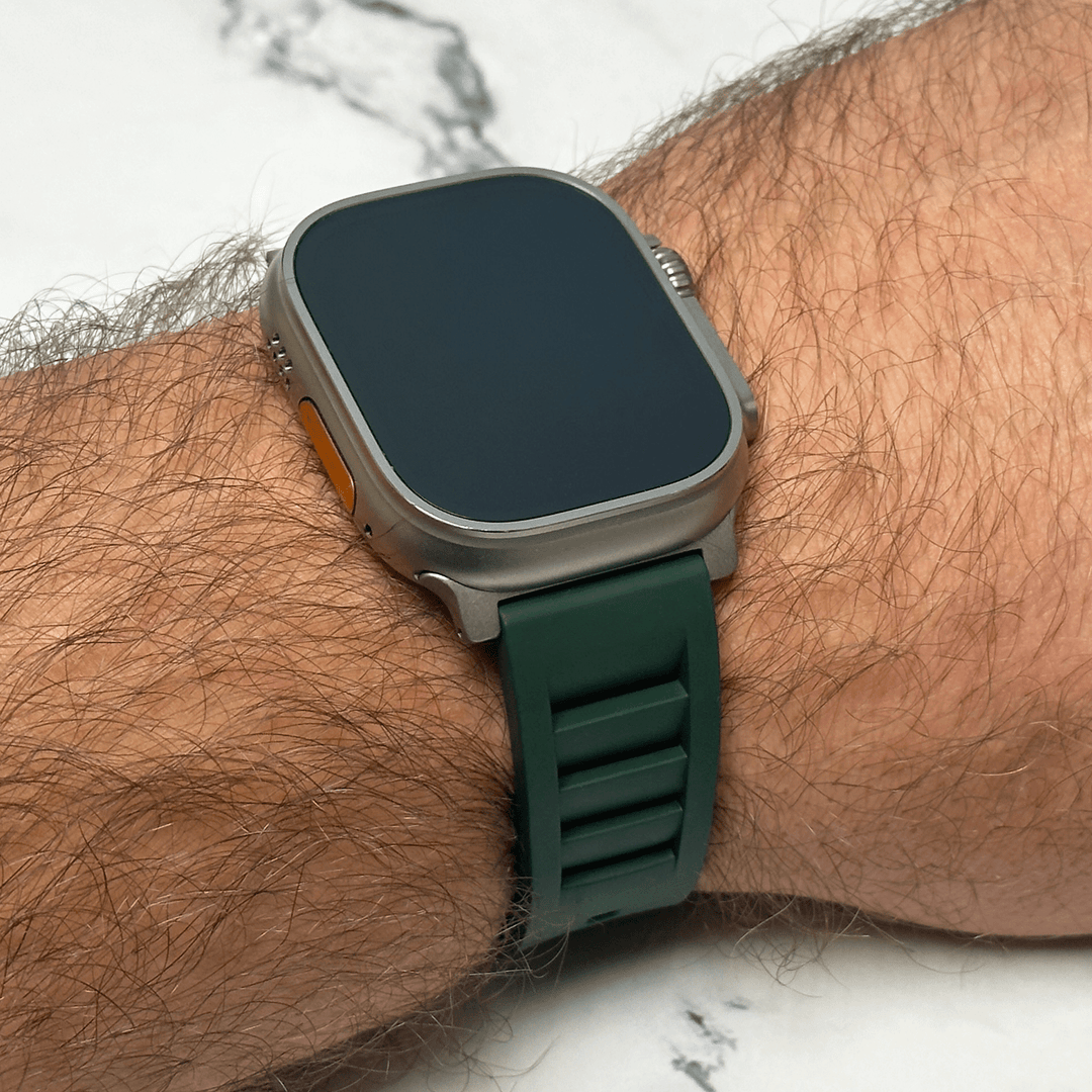 Shark Gill Rubber Band - For Apple Watch ULTRA - Green - BluShark Straps