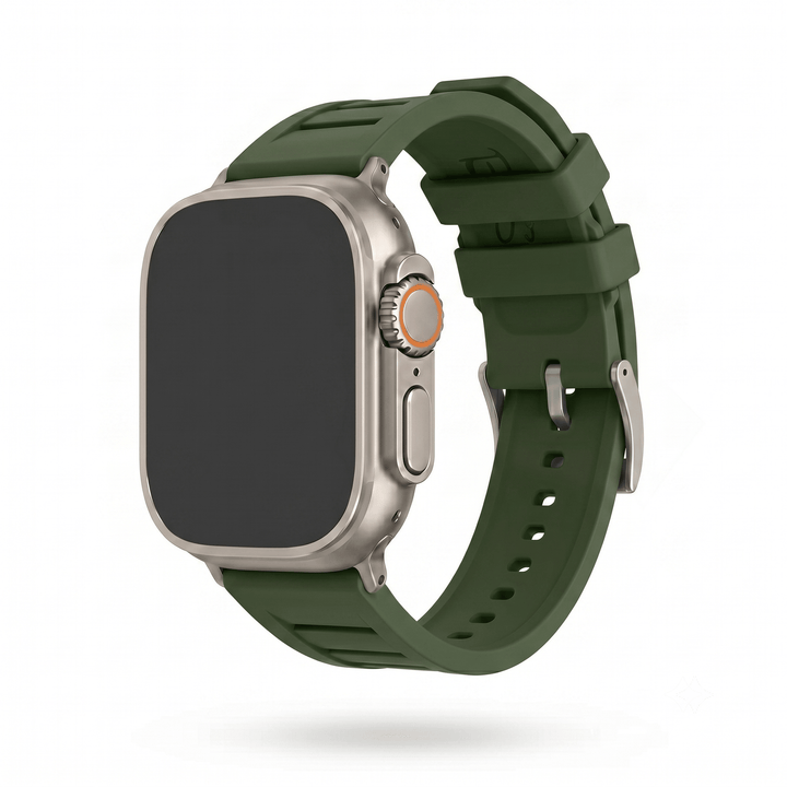 Shark Gill Rubber Band - For Apple Watch ULTRA - Green - BluShark Straps