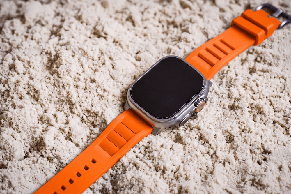 Shark Gill Rubber Band - For Apple Watch ULTRA - Orange - BluShark Straps