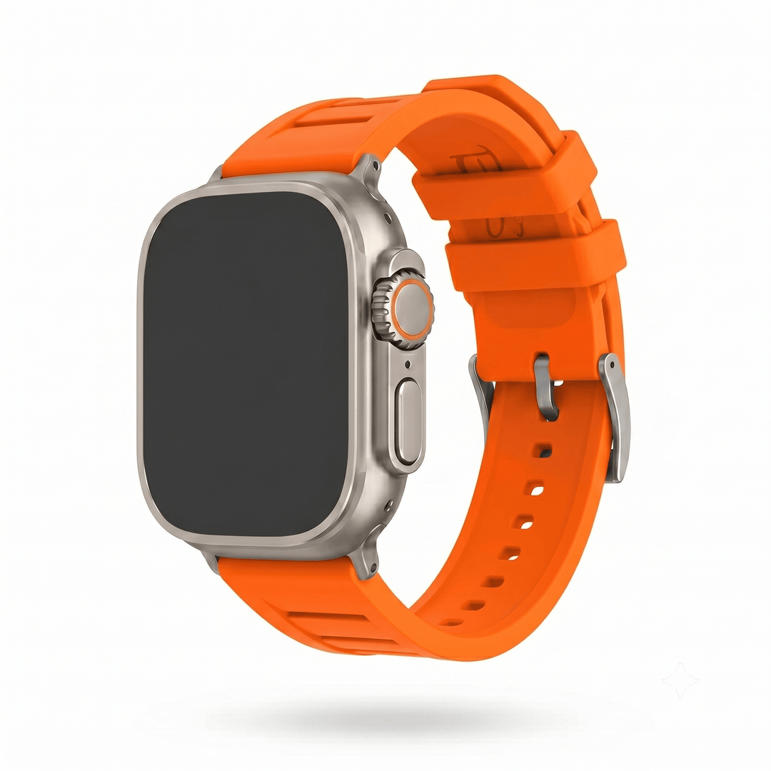 Shark Gill Rubber Band - For Apple Watch ULTRA - Orange - BluShark Straps