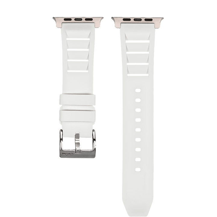 Shark Gill Rubber Band - For Apple Watch ULTRA - White - BluShark Straps