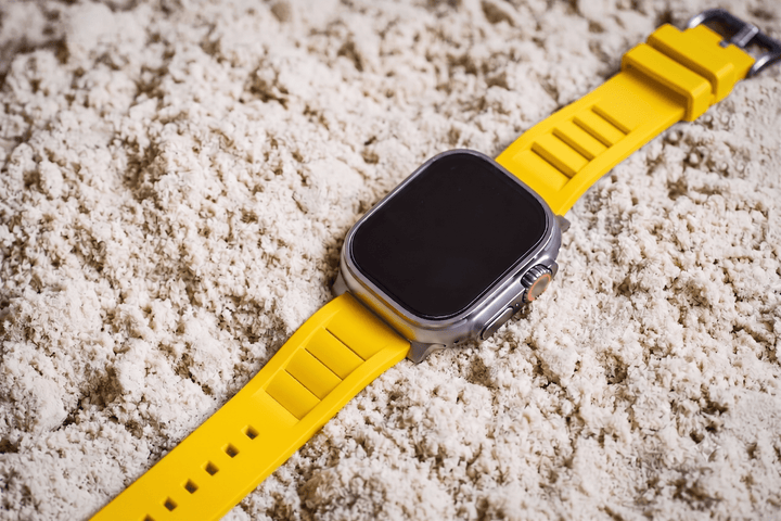 Shark Gill Rubber Band - For Apple Watch ULTRA - Yellow - BluShark Straps