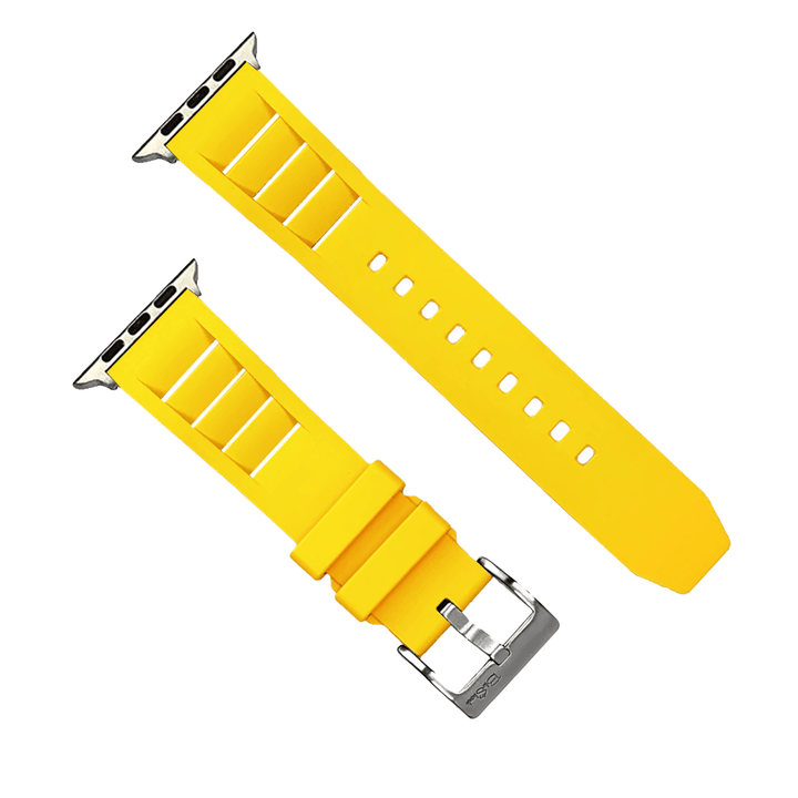 Shark Gill Rubber Band – For Apple Watch - Yellow - BluShark Straps