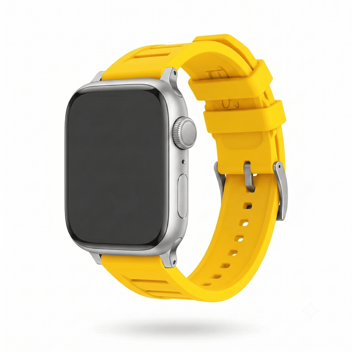 Shark Gill Rubber Band – For Apple Watch - Yellow - BluShark Straps