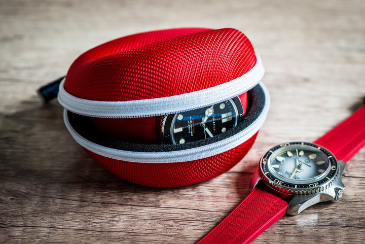 Shark Skin Diver Down Watch Strap & Matching Travel Pod Bundle - BluShark Straps