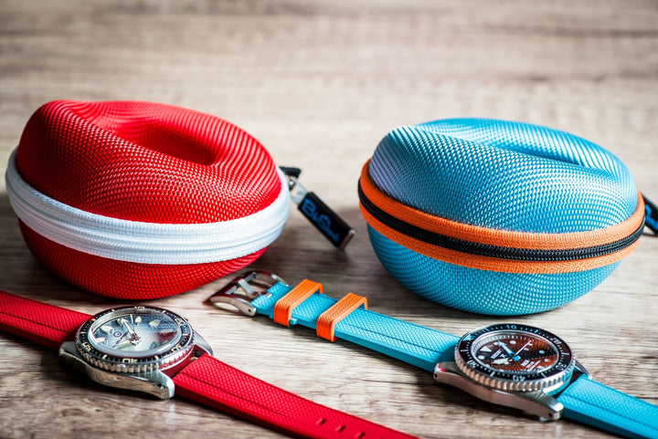 Shark Skin Diver Down Watch Strap & Matching Travel Pod Bundle - BluShark Straps