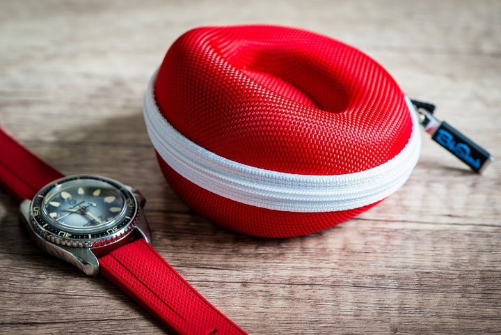 Shark Skin Diver Down Watch Strap & Matching Travel Pod Bundle - BluShark Straps