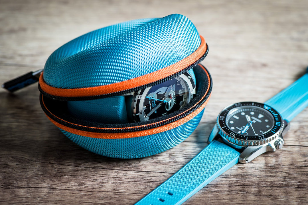 Shark Skin Racer Watch Strap & Matching Racer Travel Pod Bundle - BluShark Straps