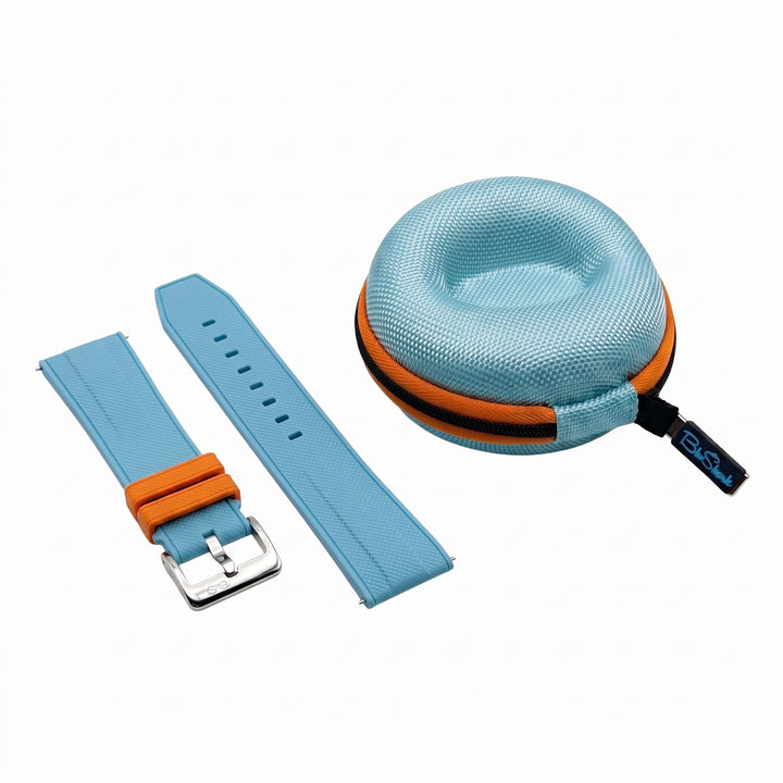 Shark Skin Racer Watch Strap & Matching Travel Pod Bundle - BluShark Straps