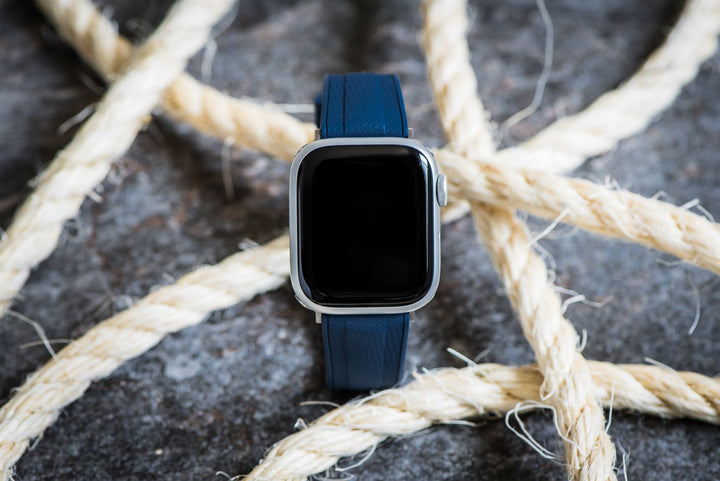 Shark Skin Rubber Band – For Apple Watch - Blue - BluShark Straps