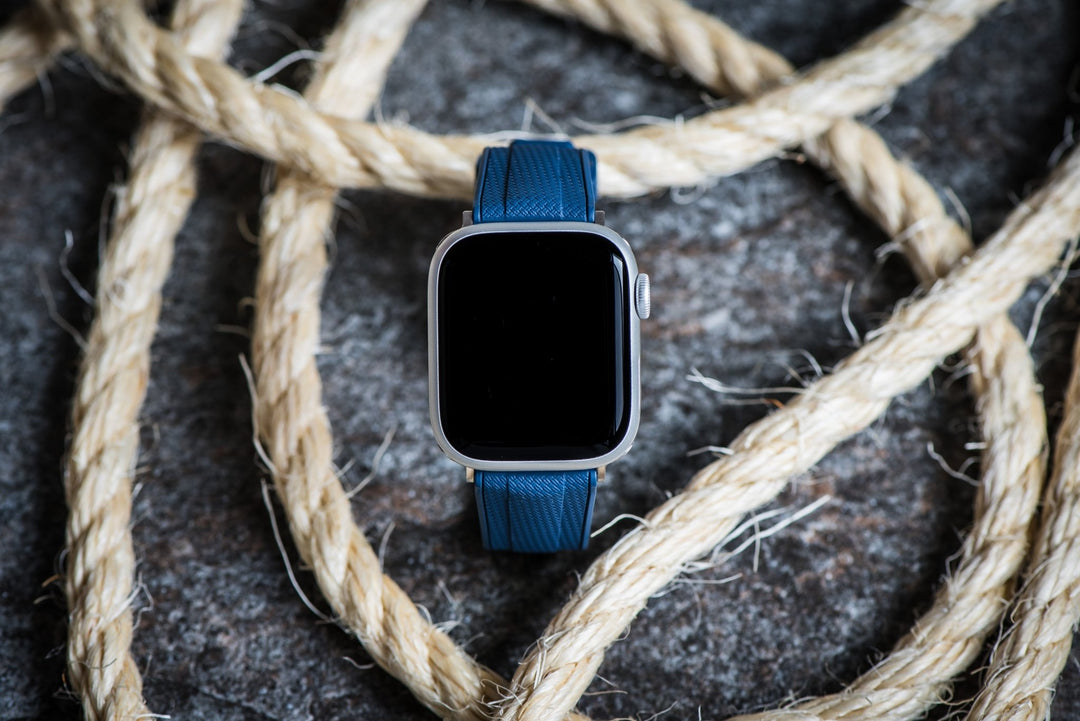 Shark Skin Rubber Band – For Apple Watch - Blue - BluShark Straps
