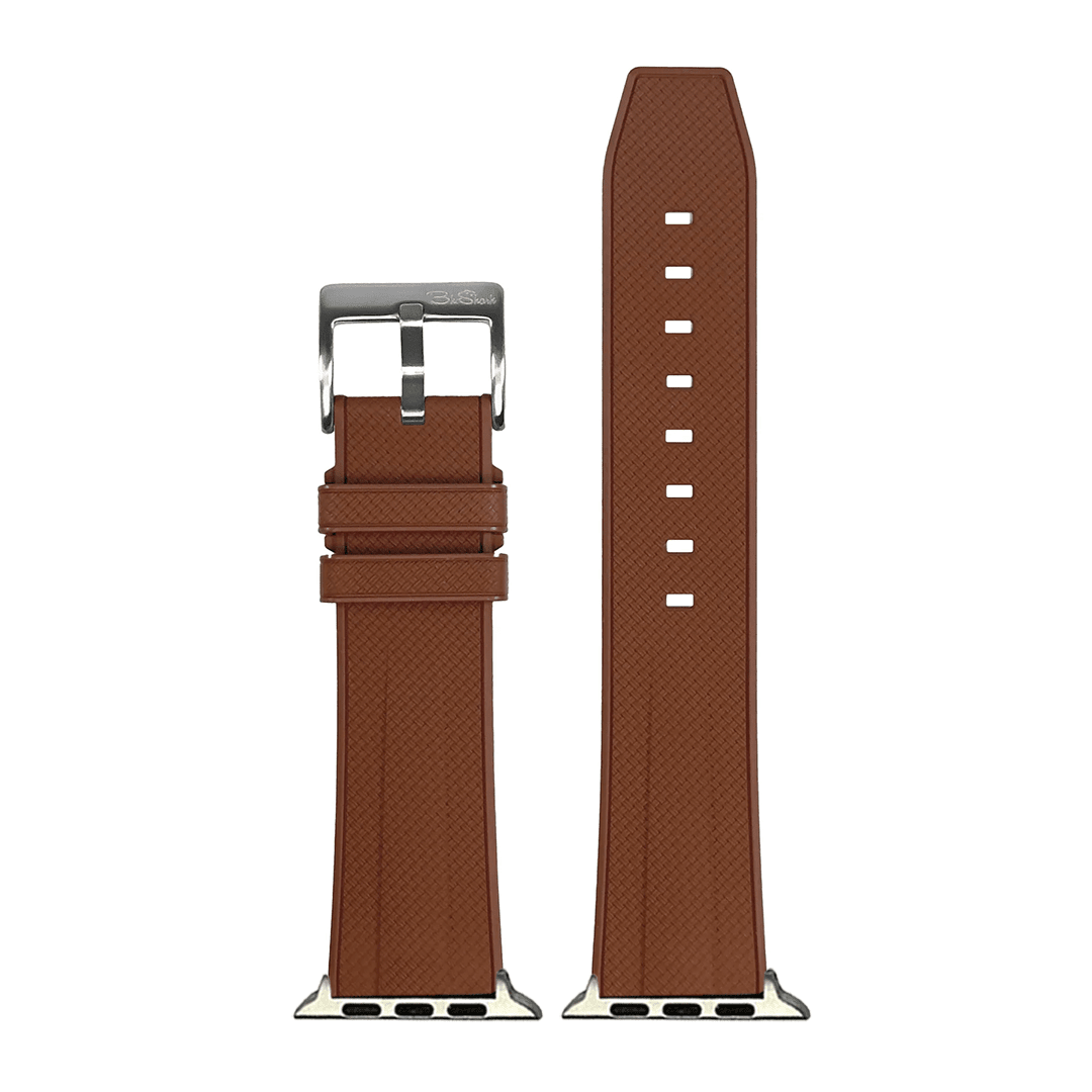 Shark Skin Rubber Band – For Apple Watch - Brown - BluShark Straps