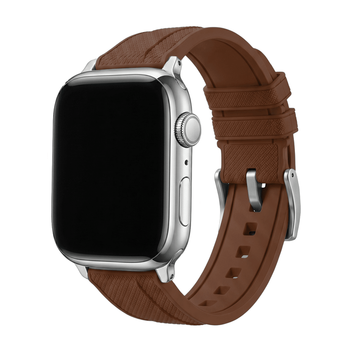 Shark Skin Rubber Band – For Apple Watch - Brown - BluShark Straps