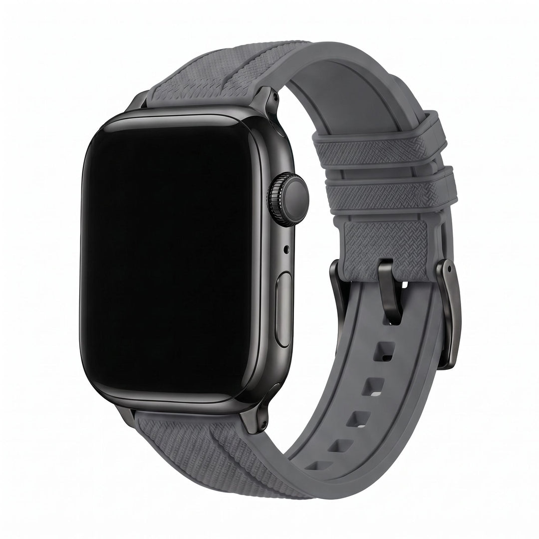 Shark Skin Rubber Band – For Apple Watch - Gray - BluShark Straps