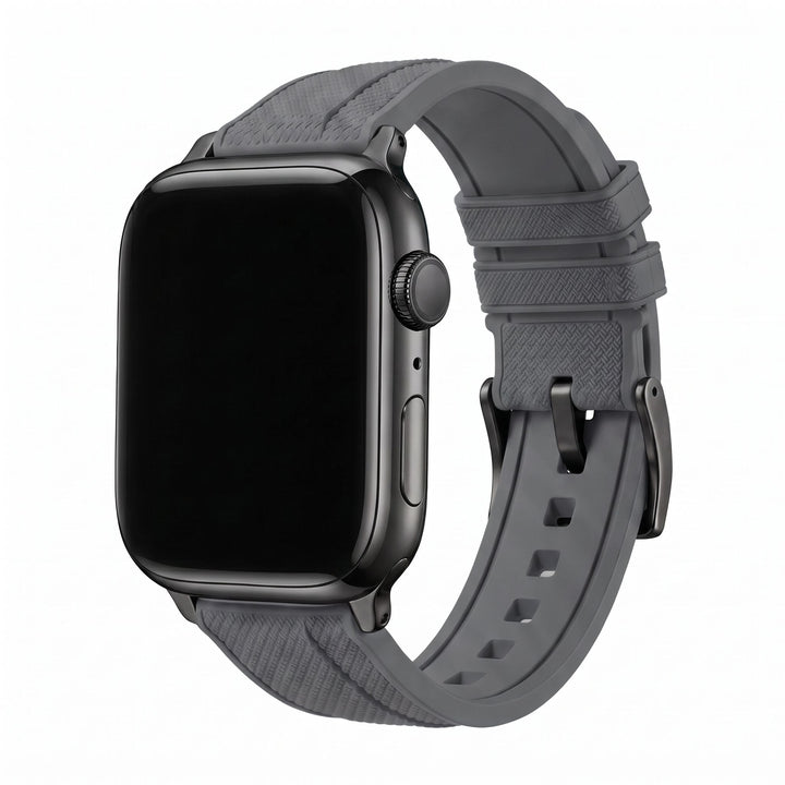 Shark Skin Rubber Band – For Apple Watch - Gray - BluShark Straps