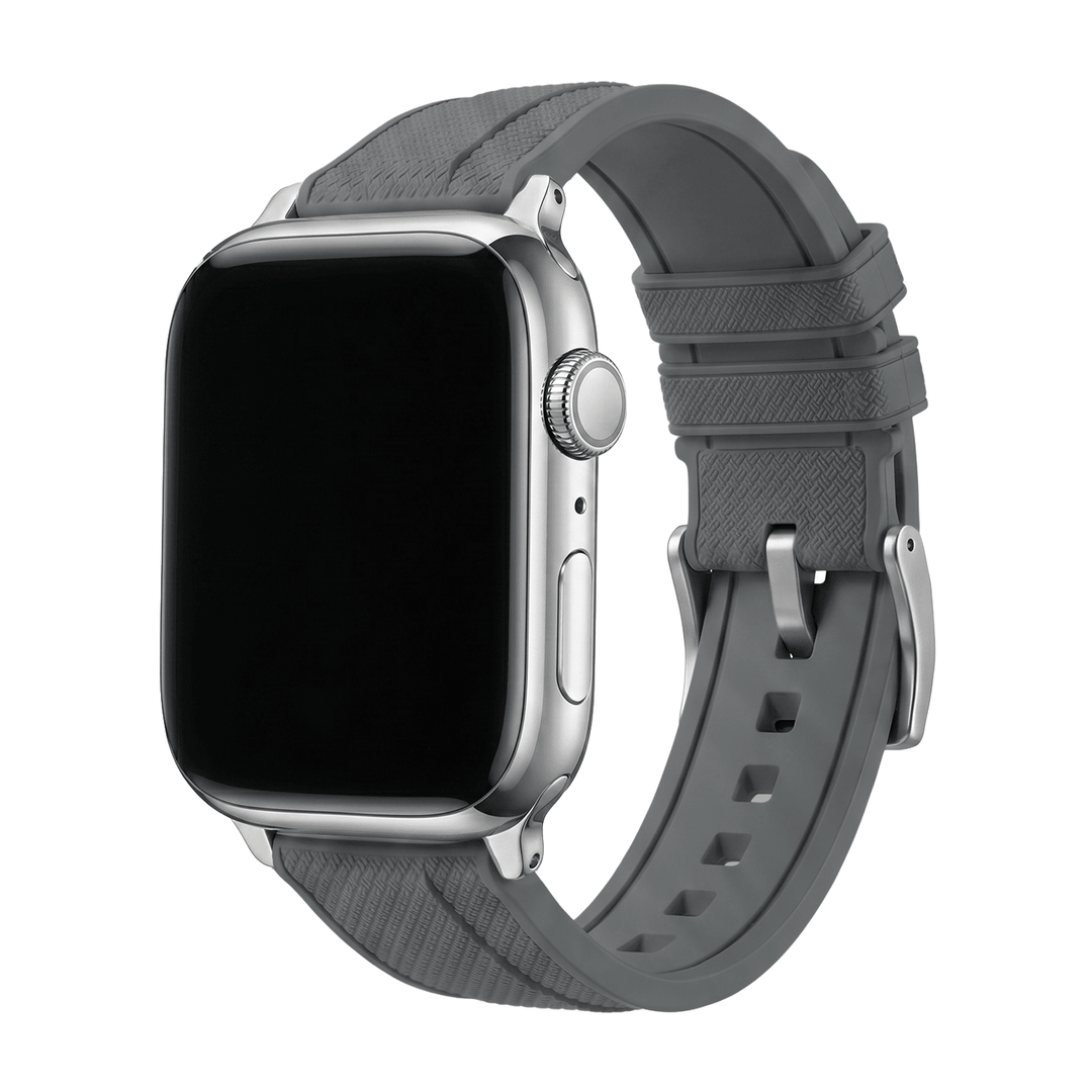 Shark Skin Rubber Band – For Apple Watch - Gray - BluShark Straps