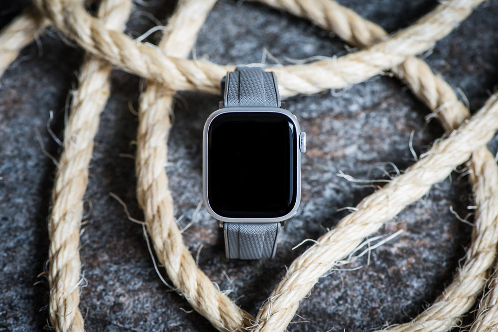 Shark Skin Rubber Band – For Apple Watch - Gray - BluShark Straps