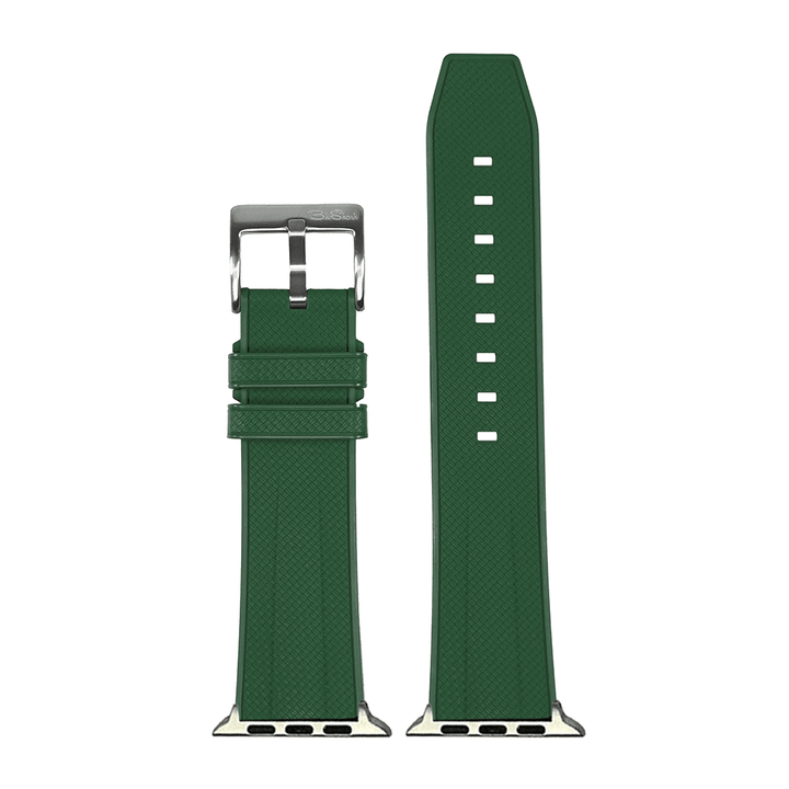 Shark Skin Rubber Band – For Apple Watch - Green - BluShark Straps