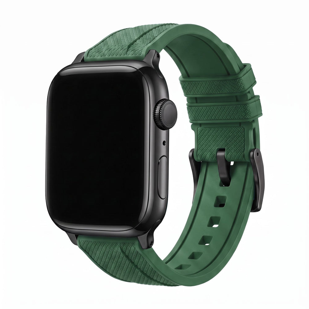 Shark Skin Rubber Band – For Apple Watch - Green - BluShark Straps