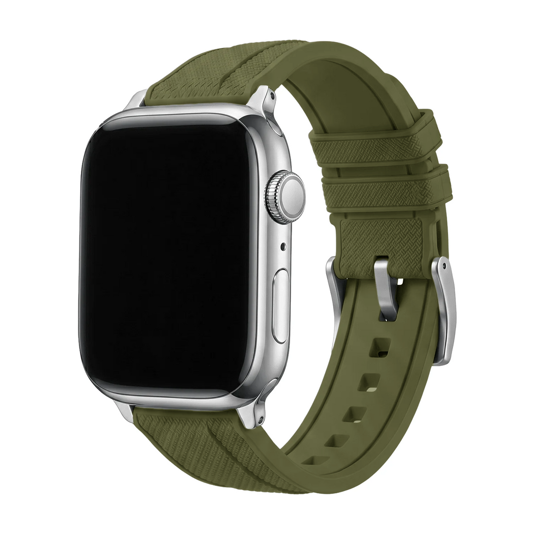 Shark Skin Rubber Band – For Apple Watch - Olive