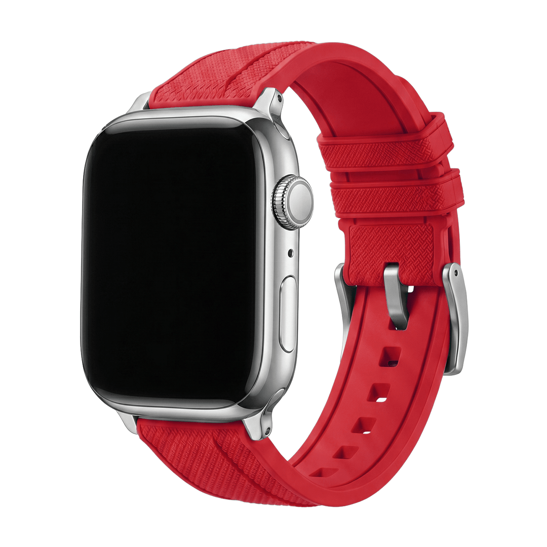 Shark Skin Rubber Band – For Apple Watch - Red - BluShark Straps