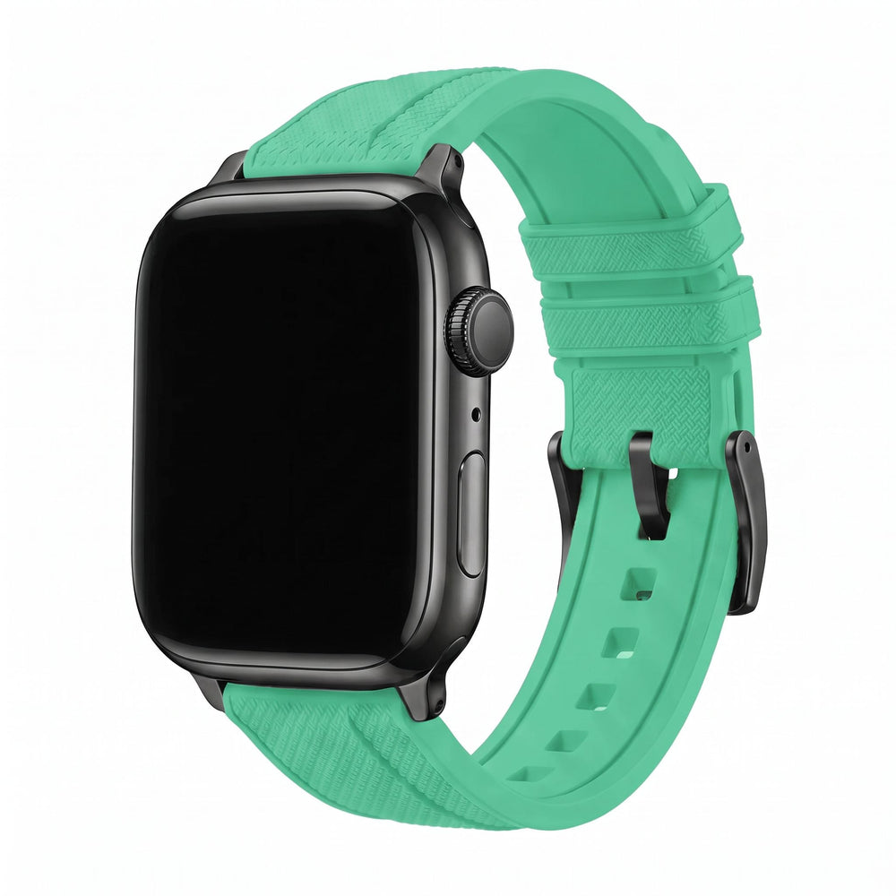 Shark Skin Rubber Band – For Apple Watch - Seafoam - BluShark Straps