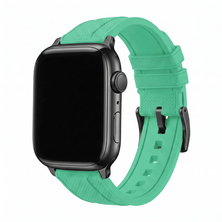 Shark Skin Rubber Band – For Apple Watch - Seafoam - BluShark Straps