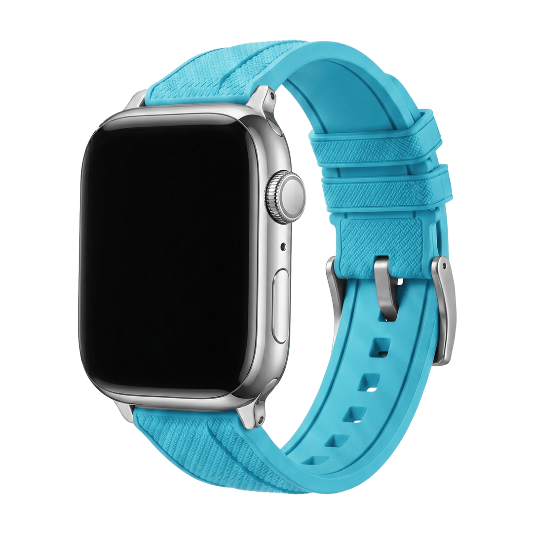 Shark Skin Rubber Band – For Apple Watch - Sky Blue - BluShark Straps