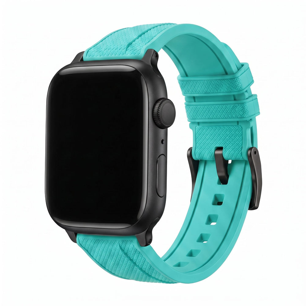 Shark Skin Rubber Band – For Apple Watch - Turquoise - BluShark Straps