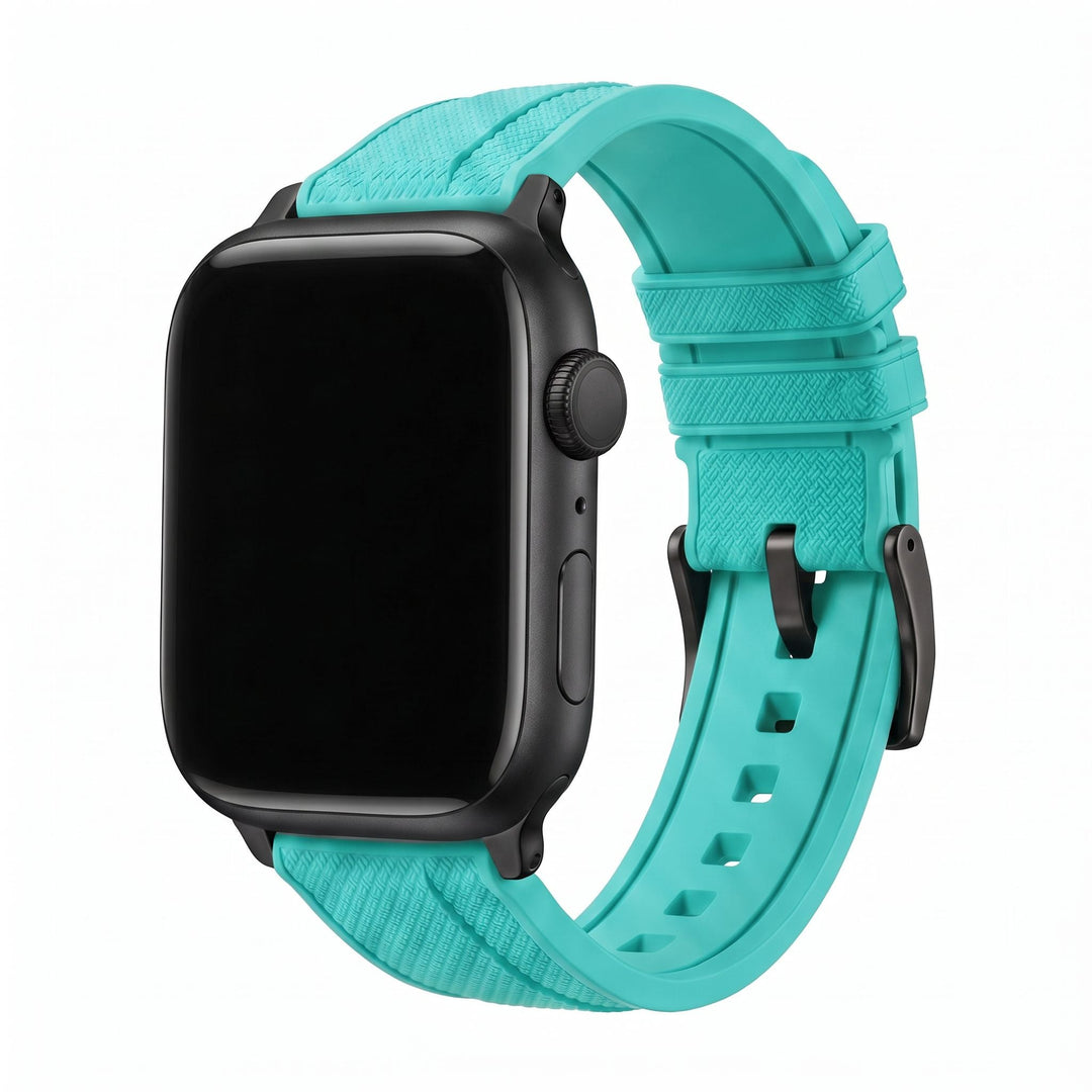 Shark Skin Rubber Band – For Apple Watch - Turquoise - BluShark Straps