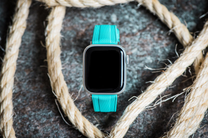 Shark Skin Rubber Band – For Apple Watch - Turquoise - BluShark Straps