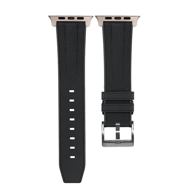 Shark Skin Rubber Band - For Apple Watch ULTRA - Black - BluShark Straps